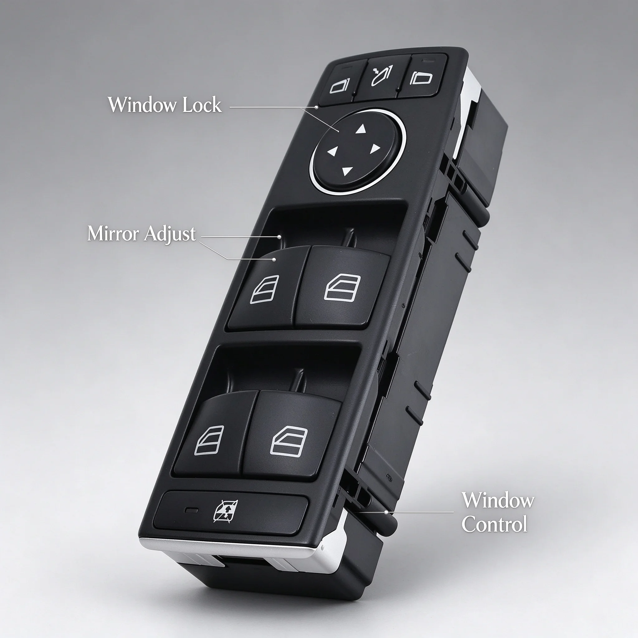 Car Window Switch Button Cover Cap PC+ABS Matte Black for Mercedes-Benz A B C E GLA GLK CLA W176 W246 W204 W212 W207 W156 X204
