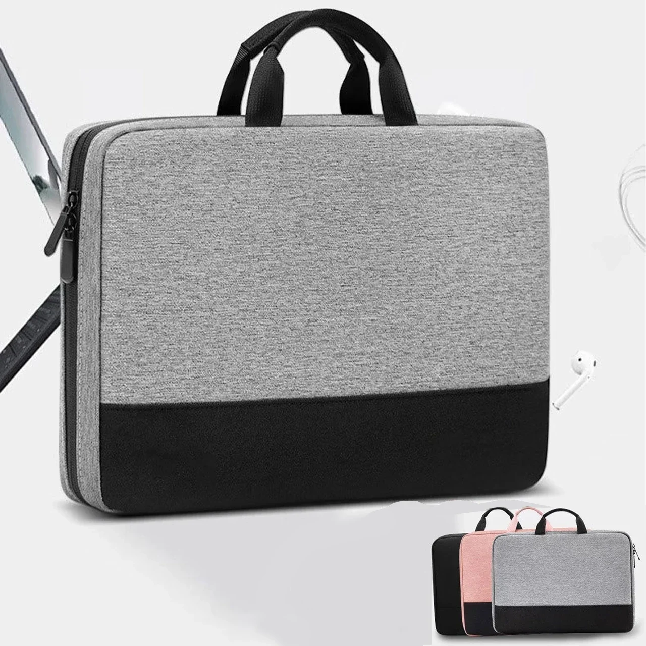 

Сумка для ноутбука 14, 15,6, 17,3 дюйма, сумка для ноутбука, чехол для Macbook Air Pro 13 15 M1, сумка на плечо Xiaomi, водонепроницаемый портфель
