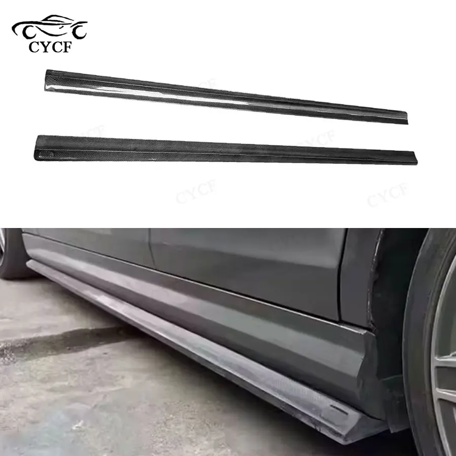 

For Mercedes-Benz C-Class W204 C43 C63 Carbon Fiber Car Side Skirt Side Bumper Splitter Tuning Accessories Car Accessories
