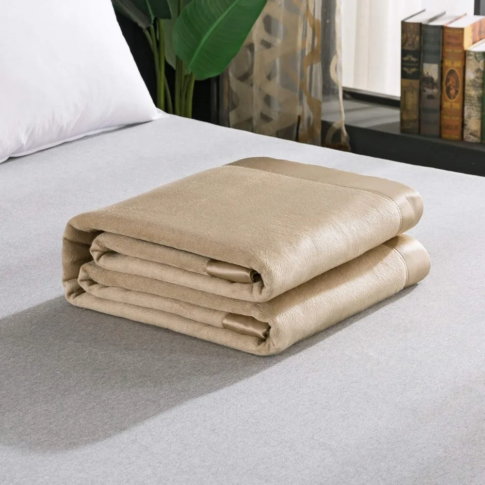 

EP Mode Luxury Mulberry Silk Blanket with Silk Charmeuse Border Silk Is Natural Fiber Which Is Skin-friendly, Non-Irritating