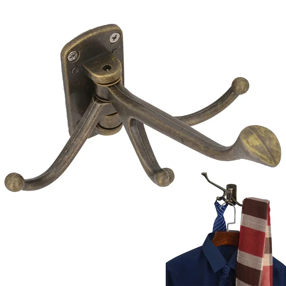 

Многофункциональный бронзовый поворотный крючок, складной крючок для подвешивания пальто, крючок для одежды, поворотный крючок для полотенец, настенное полотенце, халат, одежда