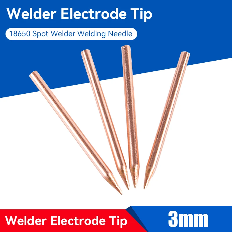 1/2Pcs 18650 Hand-held Spot Welder Lithium Battery Point Welding Pen Aluminum Oxide Copper Spot-welding Needle Electrode Tip