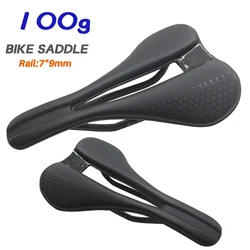Leather Carbon Saddle MTB/Road Bike Saddle Super Light Leather Carbon Cushions Carbon Rails Bicycle Seat bike seat 100g