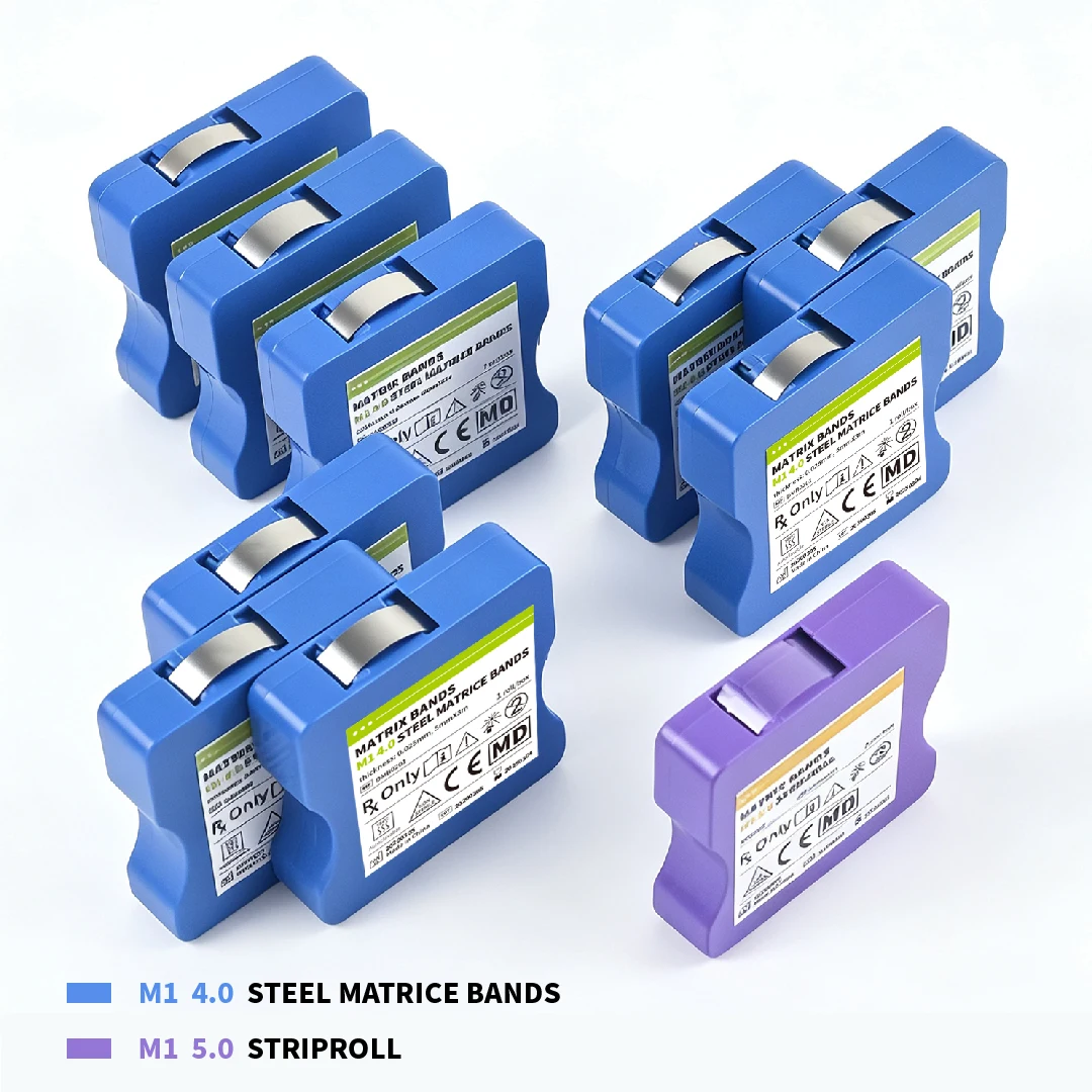 Dental Matrix Bands Rolls & Strips– Stainless Steel / Polyester, 5-7mm Widths, 0.025-0.05mm Thick Full Range