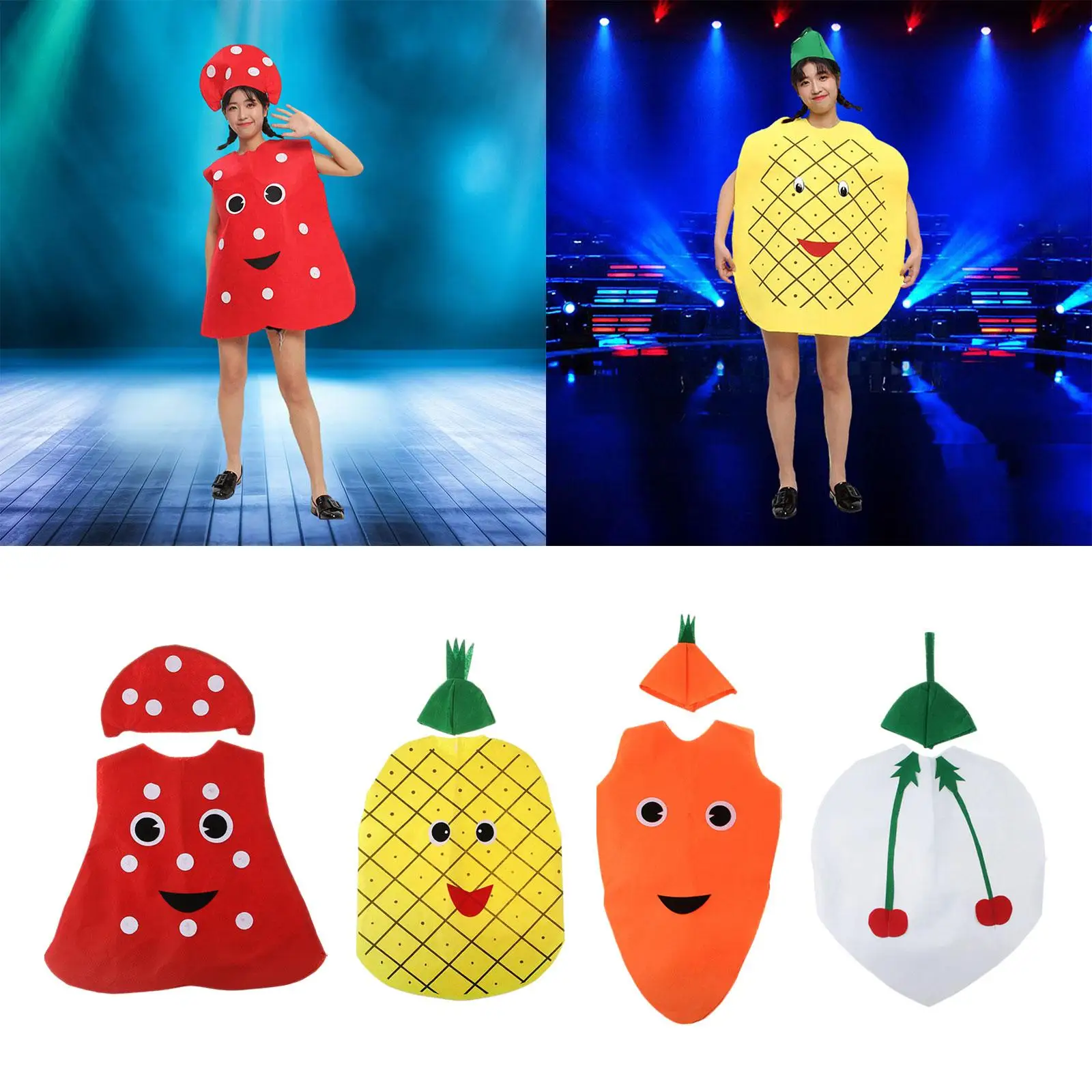 Adults Cosplay Costume Lightweight Reusable Novelty Cartoon Women Fancy Dress Outfit for Stage Performance Props Themed Party