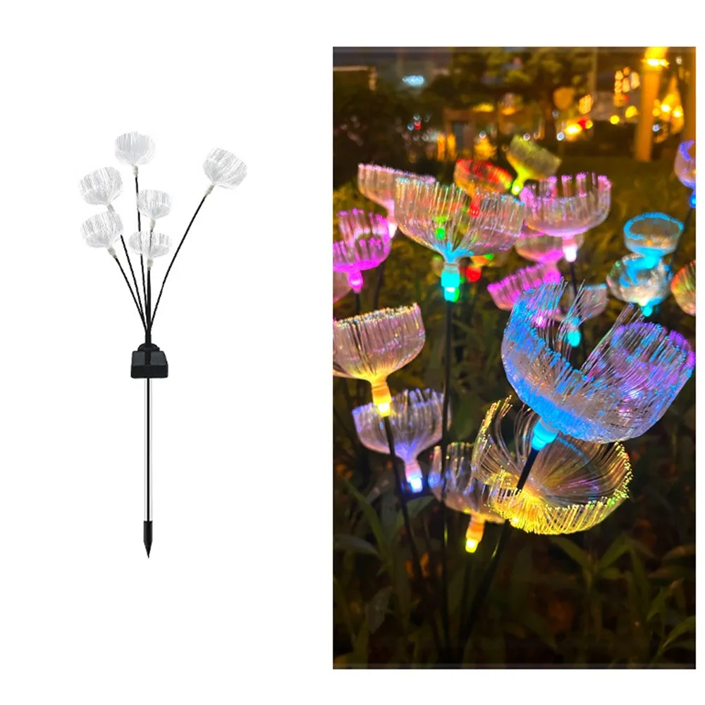 

Solar Powered Outdoor Solar Jellyfish Light Waterproof RGB Landscape Lawn Lamp Ground Mounted Durable 6 Heads Jellyfish Light