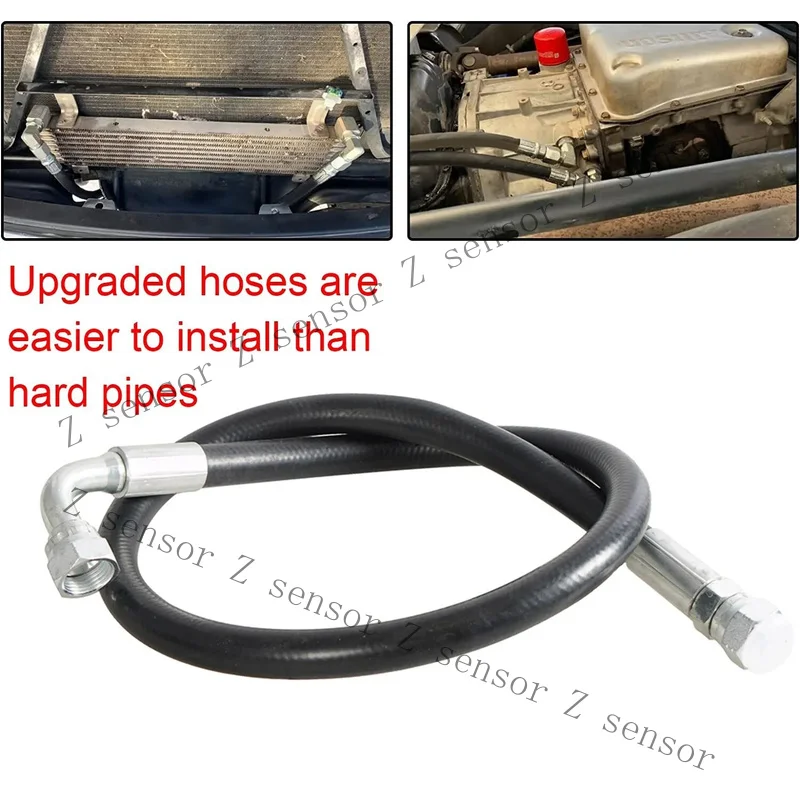 RRR+  Transmission Cooler Lines Hoses Fittings for 06-10 GM GMC Chevy 6.6L W/Allison