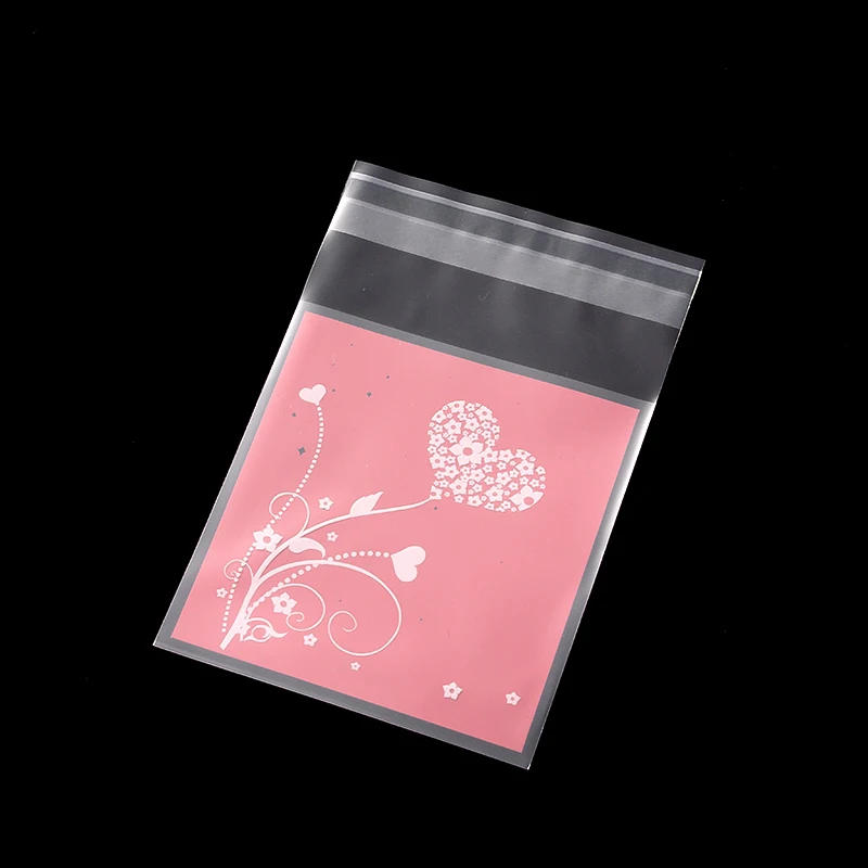 Sachets Transparents en Forme de Cœur pour Bonbons, Cookies, Poudres OPP, Décoration de Mariage, Anniversaire, Cadeaux DIY, Fournitures d\'Emballage