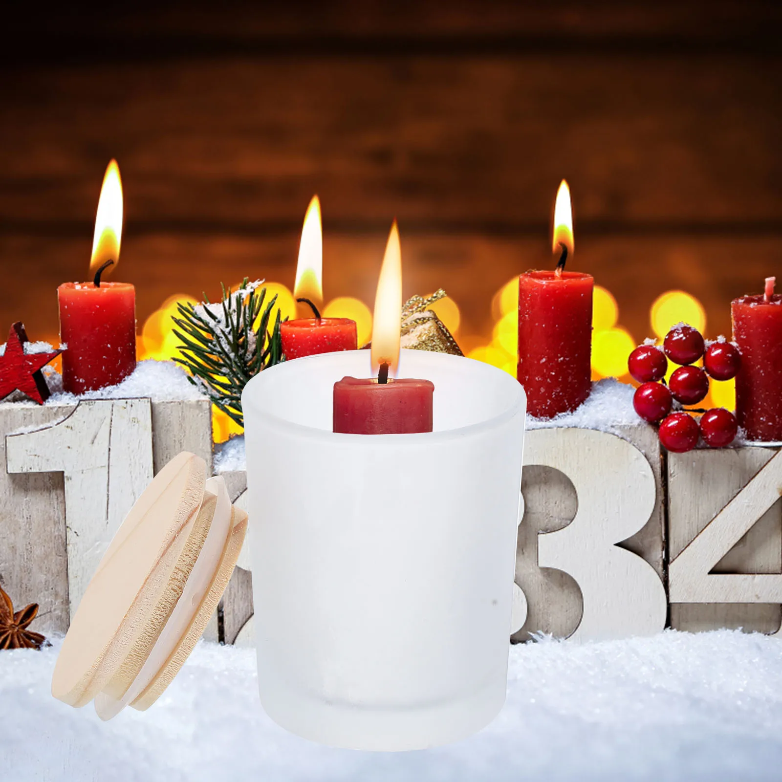 

Empty With Lid For Diy Soy Candles Tea Light Holder Durable Sealing Jar Making Container Bulk Glass Cups Aromatherapy