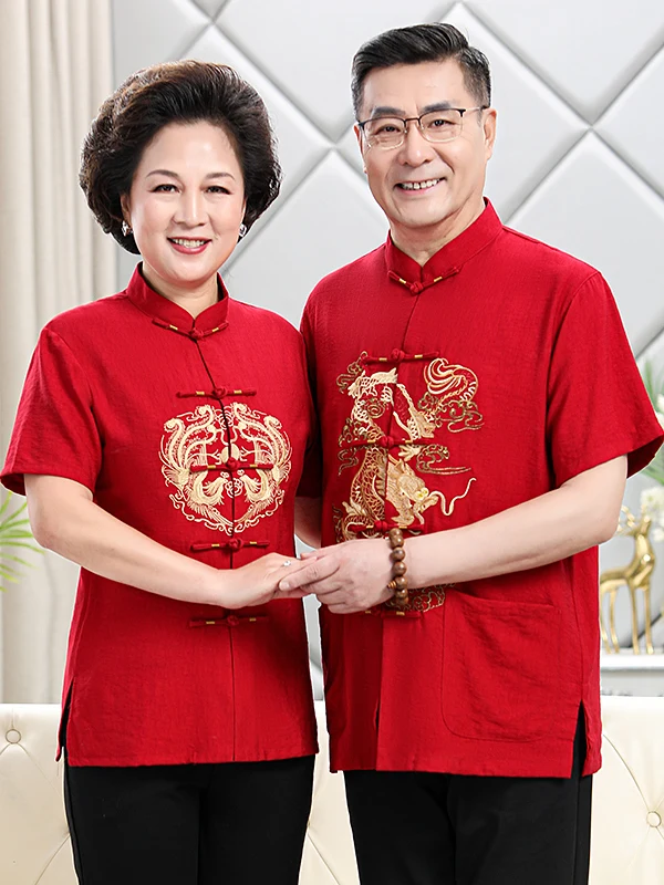 summer-short-sleeve-men's-tang-suit-birthday-wedding-ceremony-clothes-for-elderly-grandpa-couples-chinese-ethnic-wear