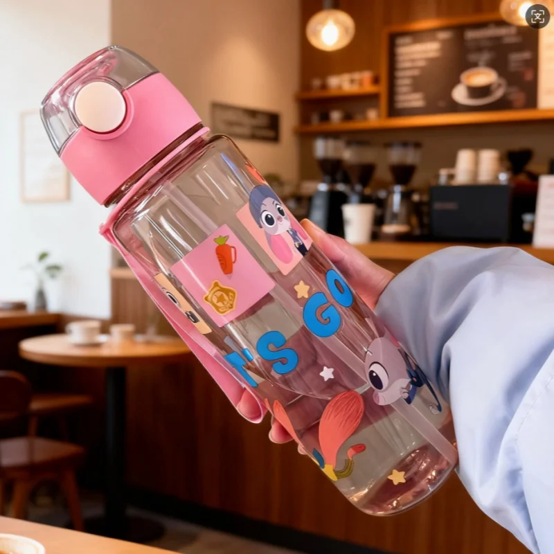 Disney Zootopia dubbelwandige geïsoleerde schattige waterfles - Judy Hopps Rabbit & Nick Wilde Fox Design 700 ml buiten lekvrij