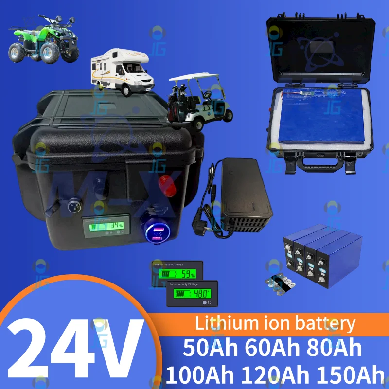 

НОВЫЙ литий-ионный аккумулятор 24 В с BMS для троллингового двигателя, солнечной системы, зарядное устройство 10 Ач, 60 Ач, 80 Ач, 100 Ач, 120 Ач, 150 Ач, доступны варианты