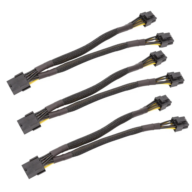 8 Pin PCI-E PCI Express Graphics Video Card GPU VGA 8 Pin Female To Dual GPU 8(6+2 ) Pin Male Sleeved 8Pin Splitter 20CM