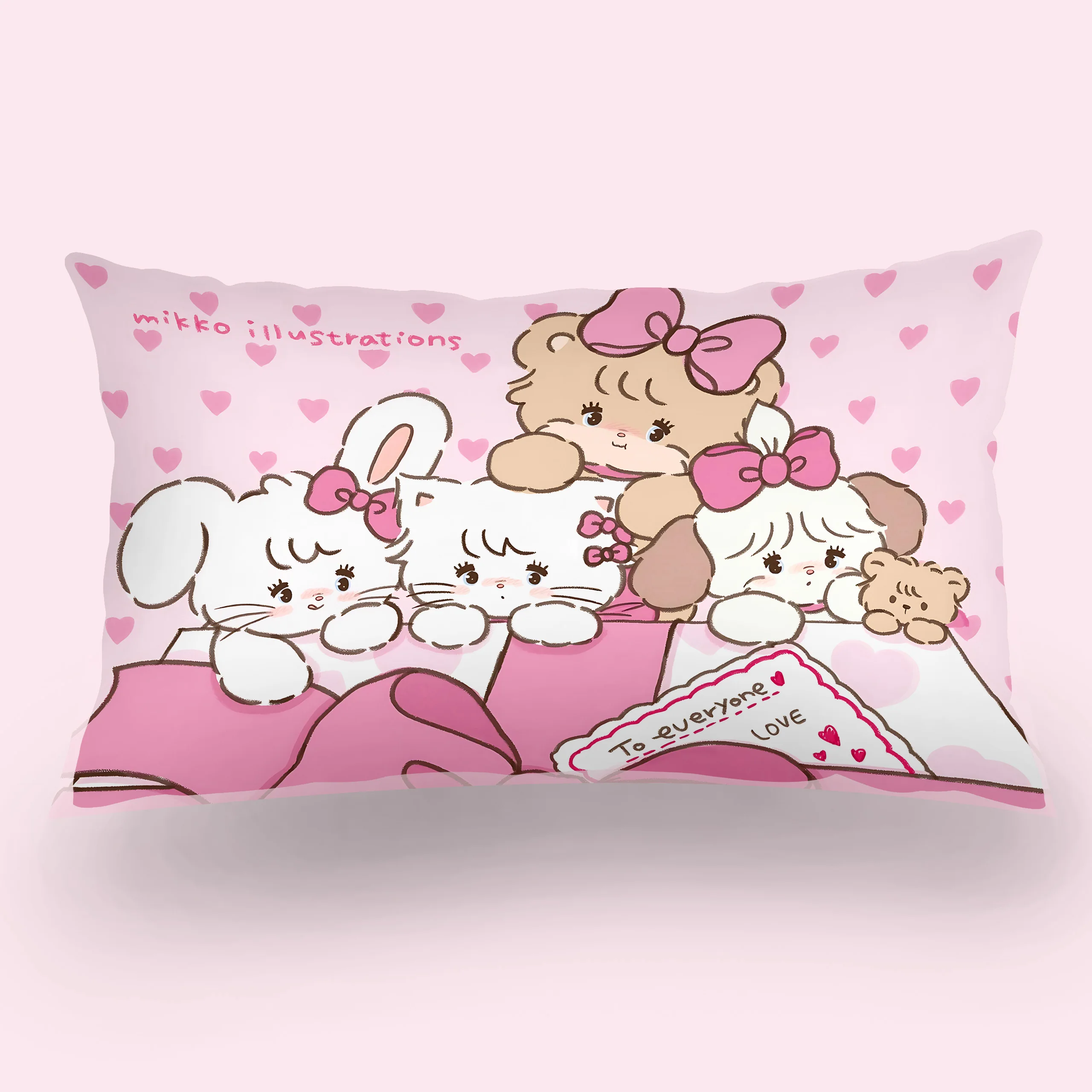 Hot Lovely Cats M-MIKKOES Double-sided Printing Rectangle Pillow Case Bedside Pillowcase Sofa Cushion Cover Room Home Decoration