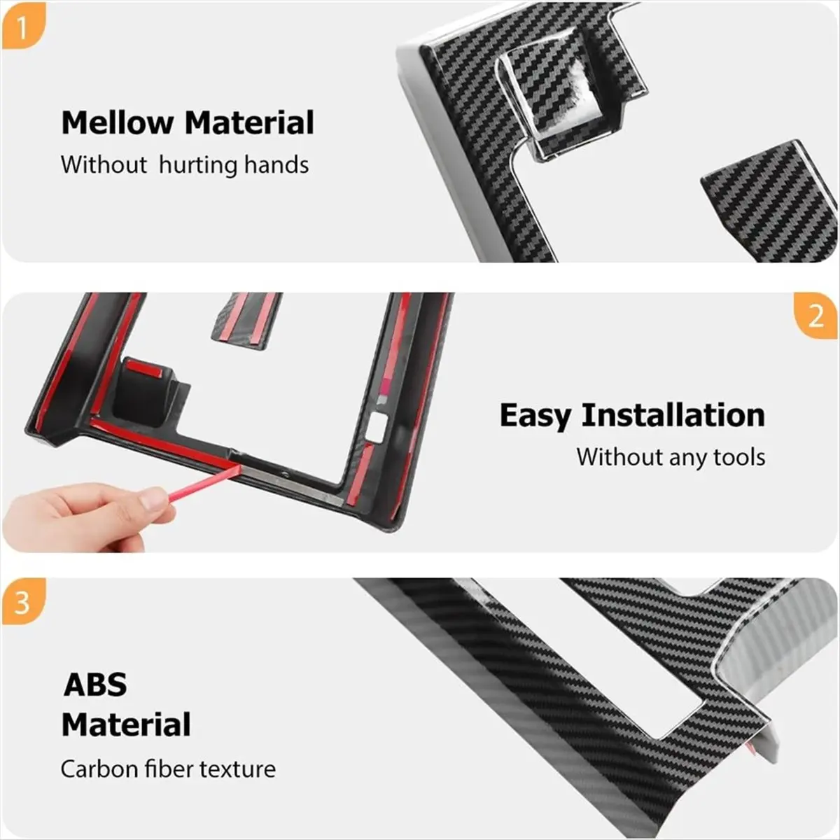 #84E Gear Shift Panel,Central Control Gear Shift Panel Trim Cover for Toyota Tacoma LHD (Carbon Fiber Pattern)