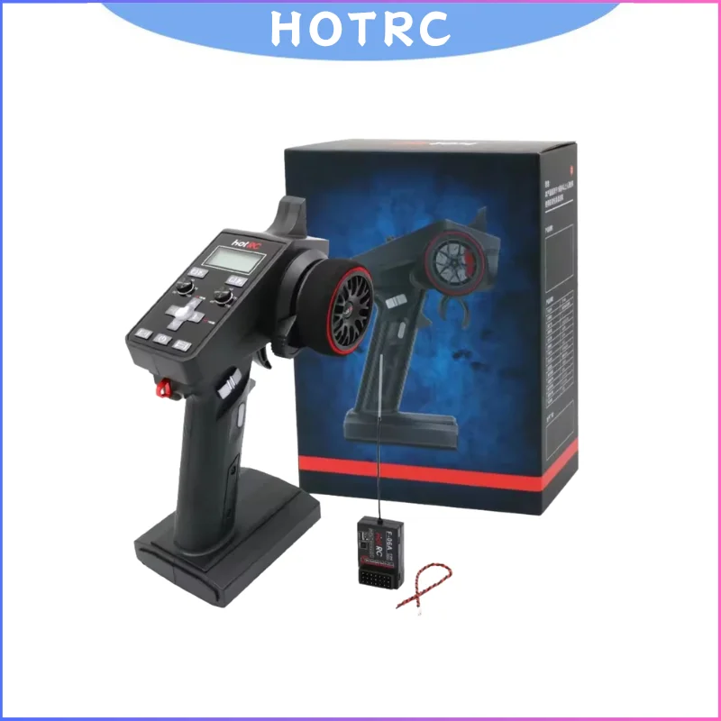 Радиопередатчик HotRC CT-6A 6-канальный 2.4G с управлением одной рукой и приемником F-06A, ЖК-дисплей для радиоуправляемых моделей автомобилей, лодок, дронов и игрушечной техники