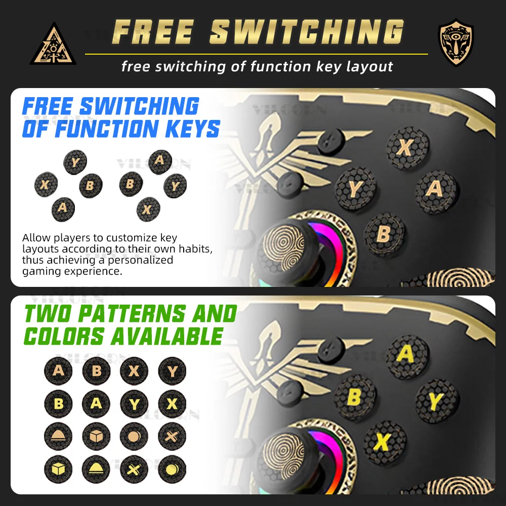 Gamepad Elite wireless per controller Switch per joystick Switch Oled Lite per PC/controllo Steam Deck con stick antiscivolo personalizzato