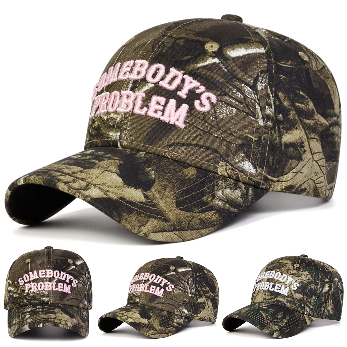 Unisex SOMEBODY'S PROBLEM Embroidery Baseball Caps Spring Autumn Outdoor Adjustable Casual Hats Sunscreen Hat Sports Cap