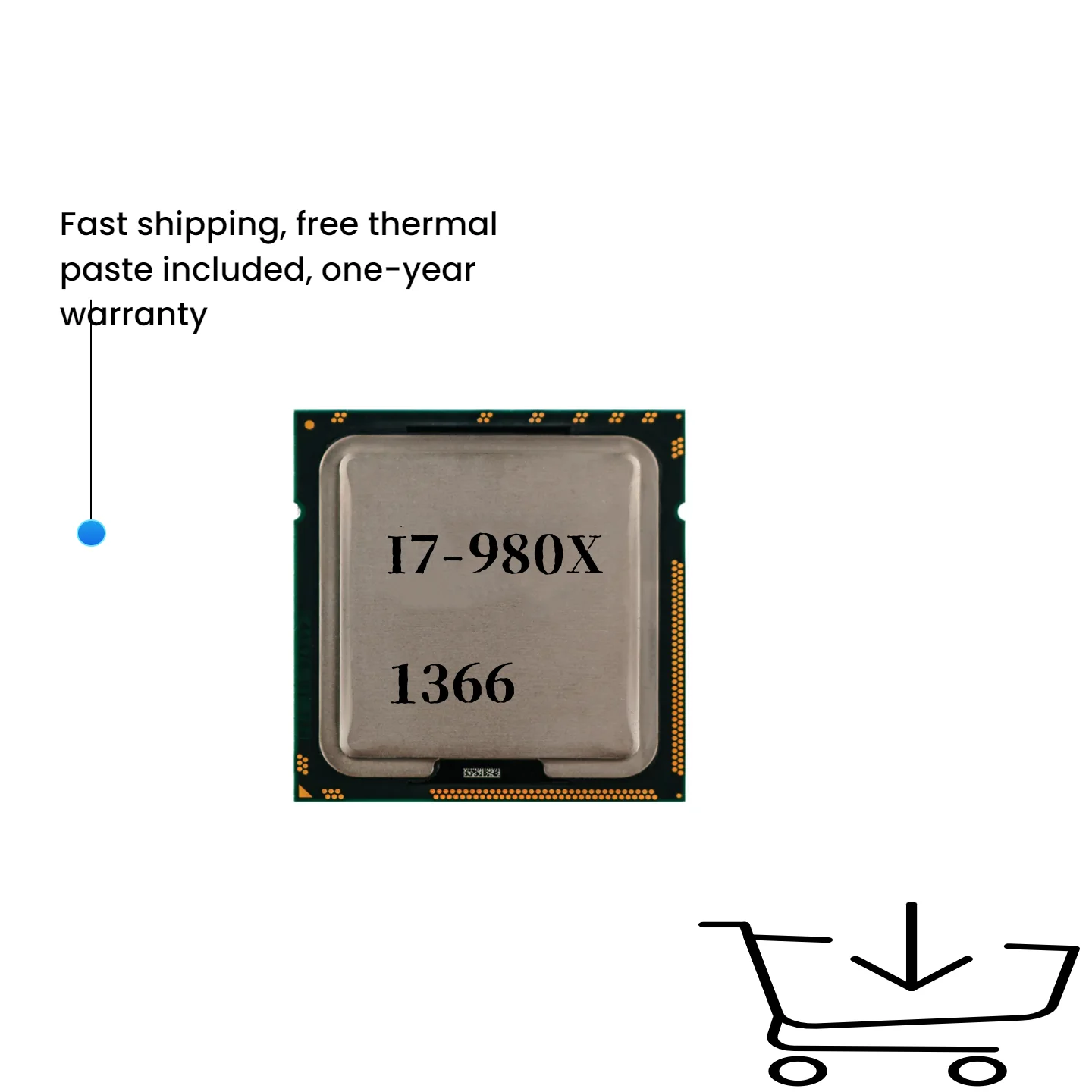 

i7 980X 3,33 ГГц 6-ядерный процессор LGA1366 с кэш-памятью 12 МБ 130 Вт