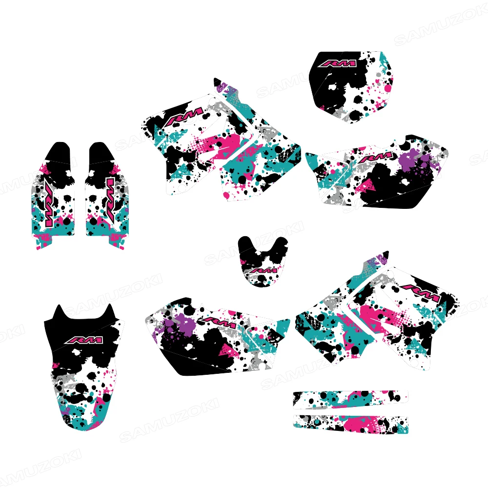 

Наклейки для мотокросса, графические стикеры, декоративные комплекты, подходят для SUZUKI RM 125 250 2001-2012 RM250 RM125