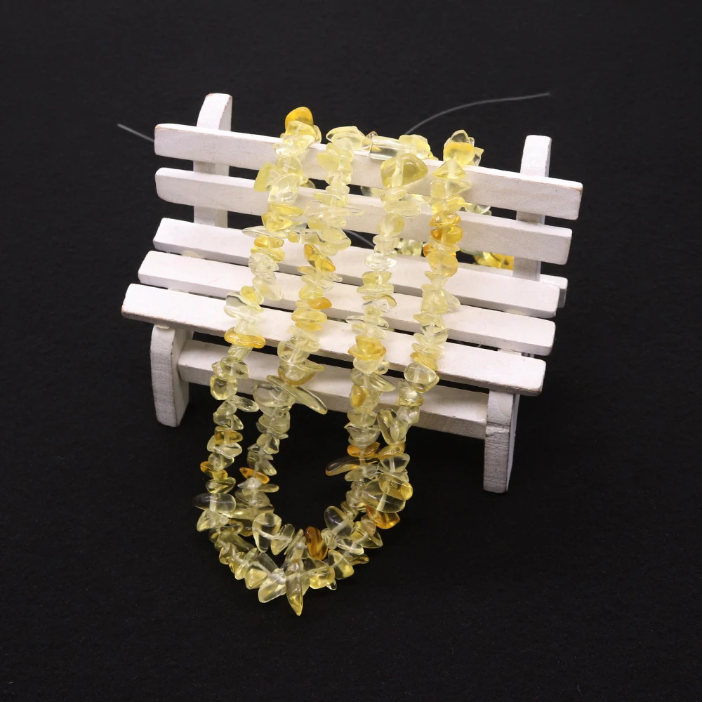 

Irregular Natural Citrine Beads Crushed Stone Shape Semi-precious Stone Loose Bead Accessory1 Strand DIY Necklace Bracelet Gift