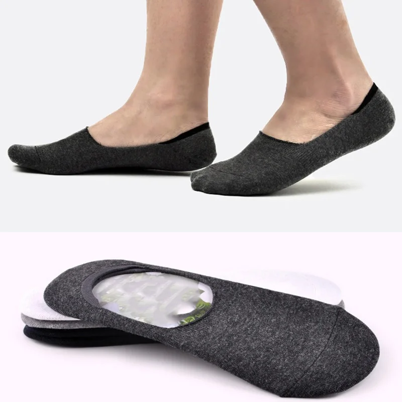 

10 Pairs/Lot Spring Summer Thin Men Boat Socks Low Cut Breathable Invisible Socks Casual Loafer Non-Slip No Show Sock