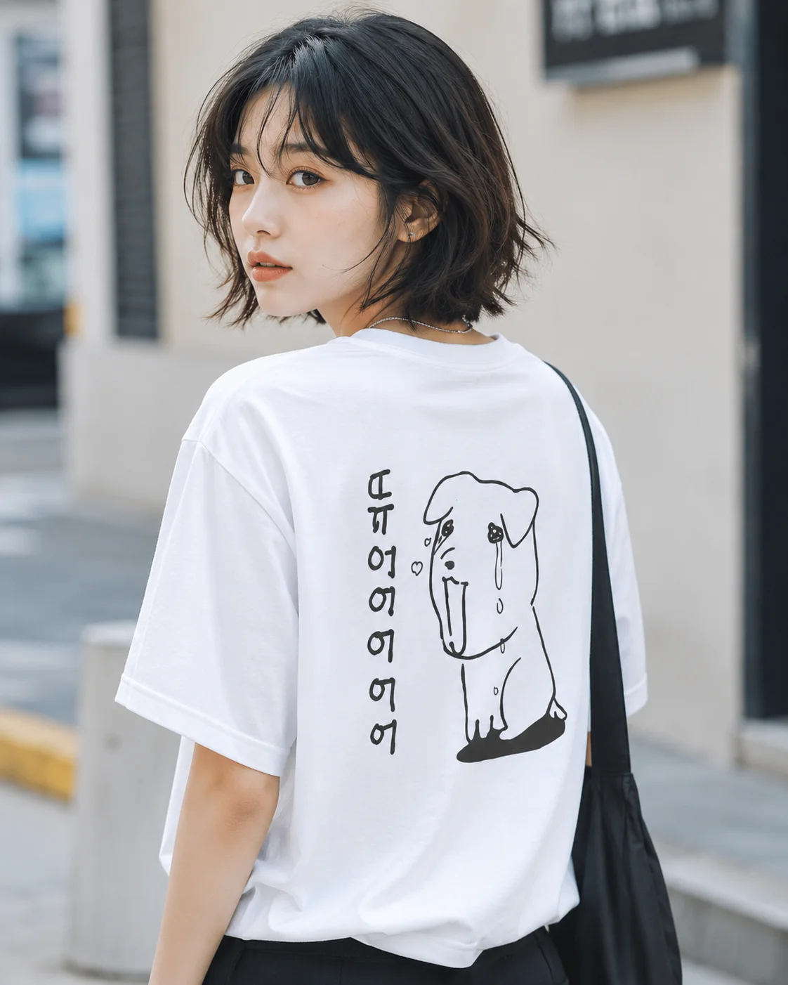 Interesting Graphic Korean-style Women's T-shirt Casual Summer Y2k Puppy Printed Tee Fashion Harajuku Kawaii T-shirt y2k top
