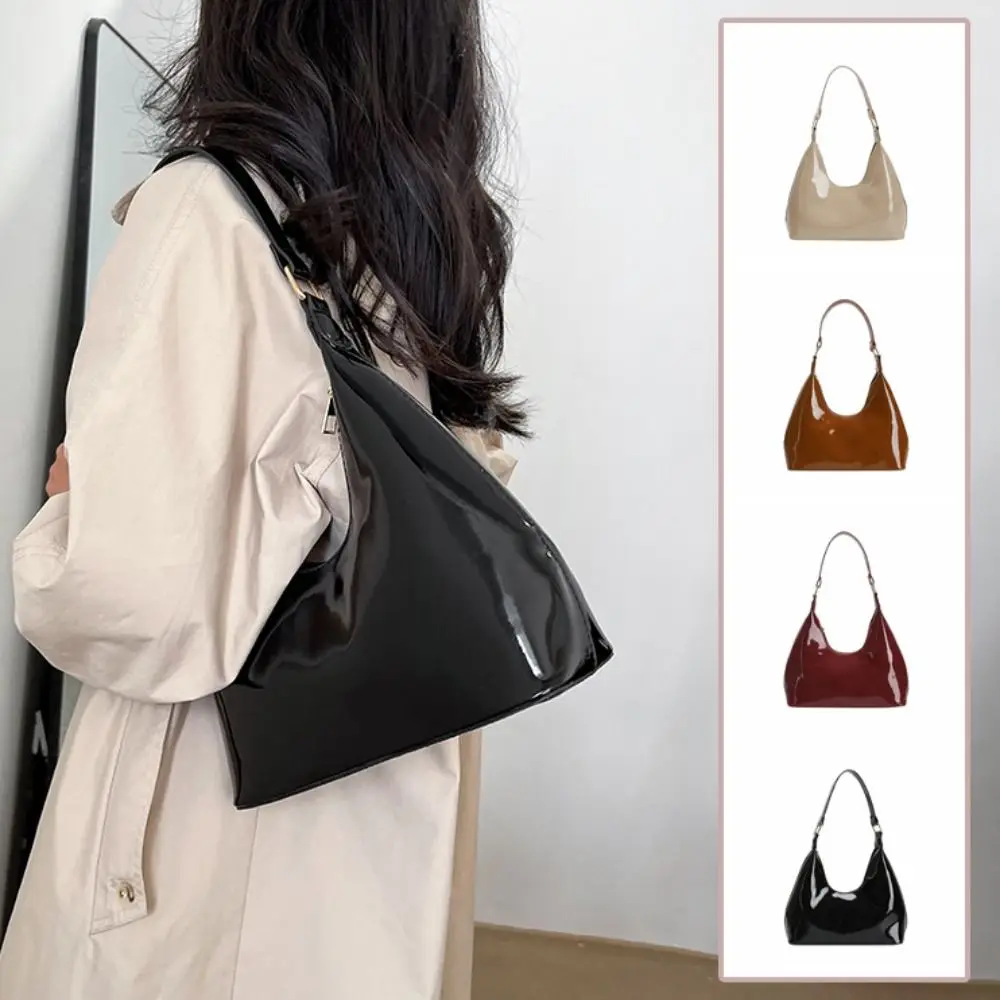 

Модные глянцевые сумки на плечо в стиле ретро, роскошная сумка из искусственной кожи во французском стиле, новый дизайн, темпераментная женская сумка, женская сумка