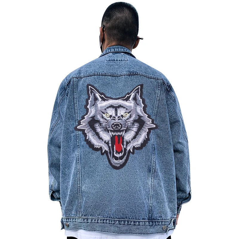 Smoking Monkey Back Iron-on Patches Large Patch Badge Big Punk Animal Embroidery Patches For Clothes DIY Sewing On Jacket Jeans