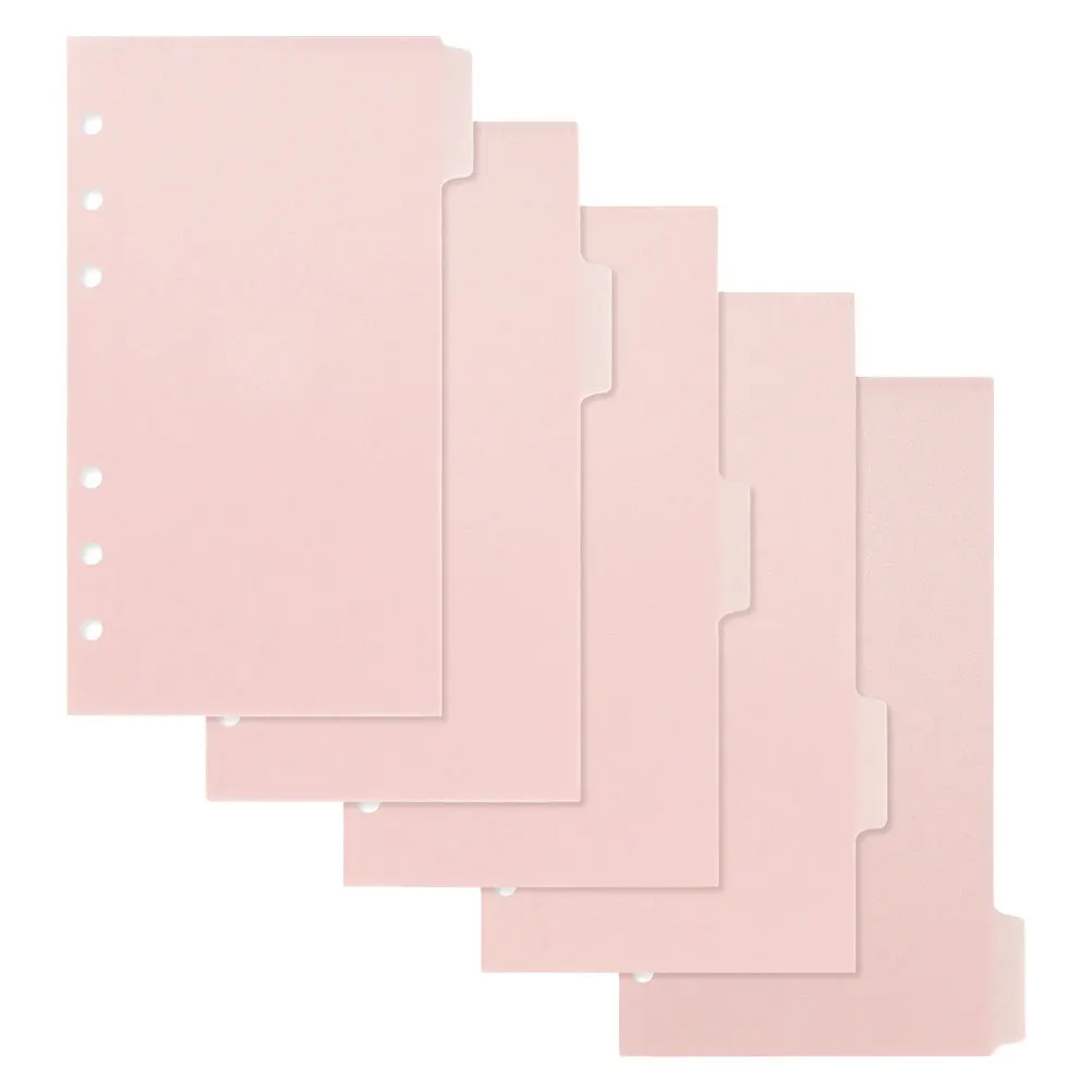 مجموعة واحدة من جيوب الموثق، مجلد مستندات بلاستيكي مكون من 6 فتحات، منظم خفيف الوزن لدراسة السفر المكتبي، فواصل الموثق #4