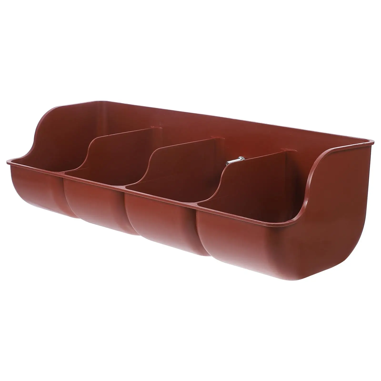 

Four Hole Feeding Troughs for Pigs Large Capacity Easy to Clean Disassemble Dry Wet Food Water Multiple Compartments Farm Animal