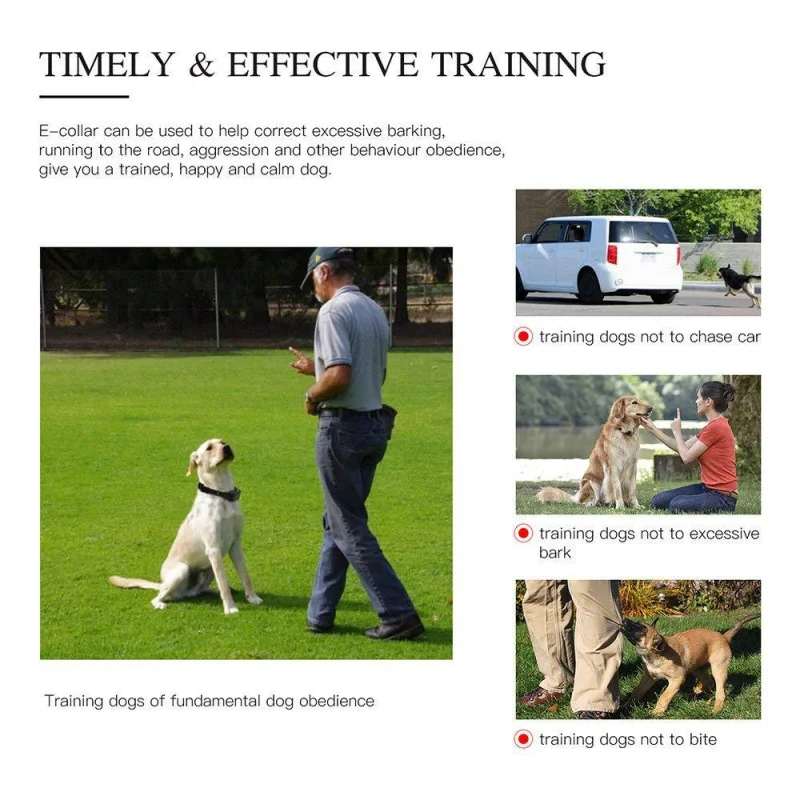 800m LCD Dog Training Collar Remote Control Pet Bark Stopper Dog Waterproof Electric Training Collars With Shock Vibration Sound