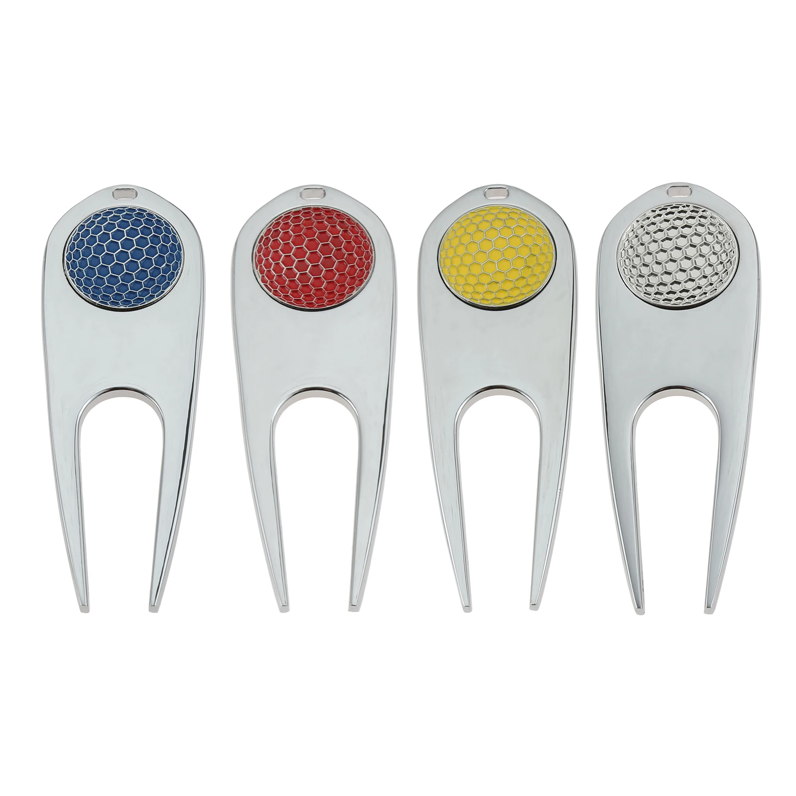 

1 Pc Golf Divot Repair Tool Yellow/Red/Silver/Blue Zinc Alloy 8*2.7cm Repair Turf Magnetic Golf Ball Position Marker Golf Tool