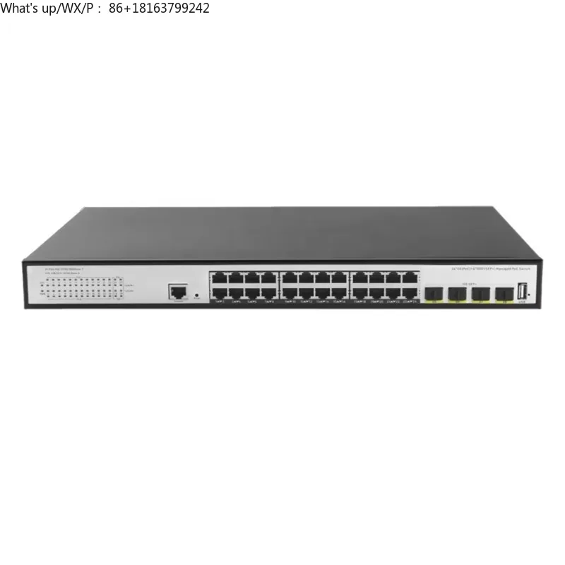 

24-Port Managed Gigabit Optical Network Switch with RJ45 and 4x1G/10G SFP+ Console and USB-PoE and IP Compatible Core Switch