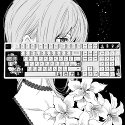 142 Keys Makima Anime Keycaps PBT Alice Keycap Chreey Keycaps Japan Key Cap Dye-sub Mechanical Keyboard Caps for 64/68/71/108