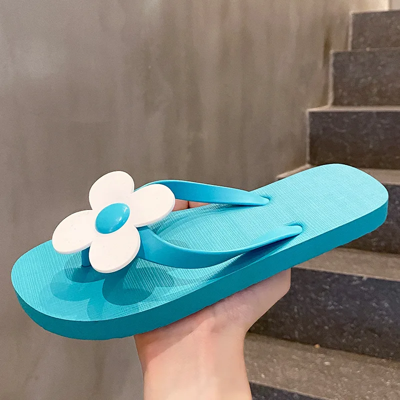 Women Fashion Floral Summer Slippers Clip Toe Flip Flops Shoes Female Outdoor Beach Sandals Ladies Casual Flat Slides