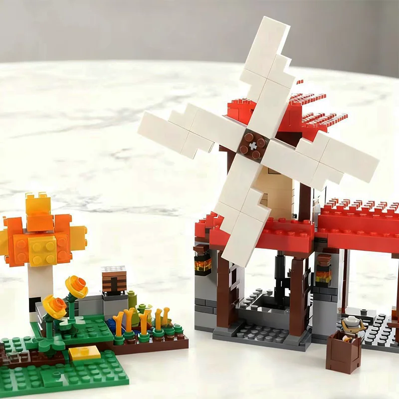 

Third Party MOC Compatible Sets My Pixel World Series Building Blocks Windmill House FarmAssembly Toys For Children ﻿