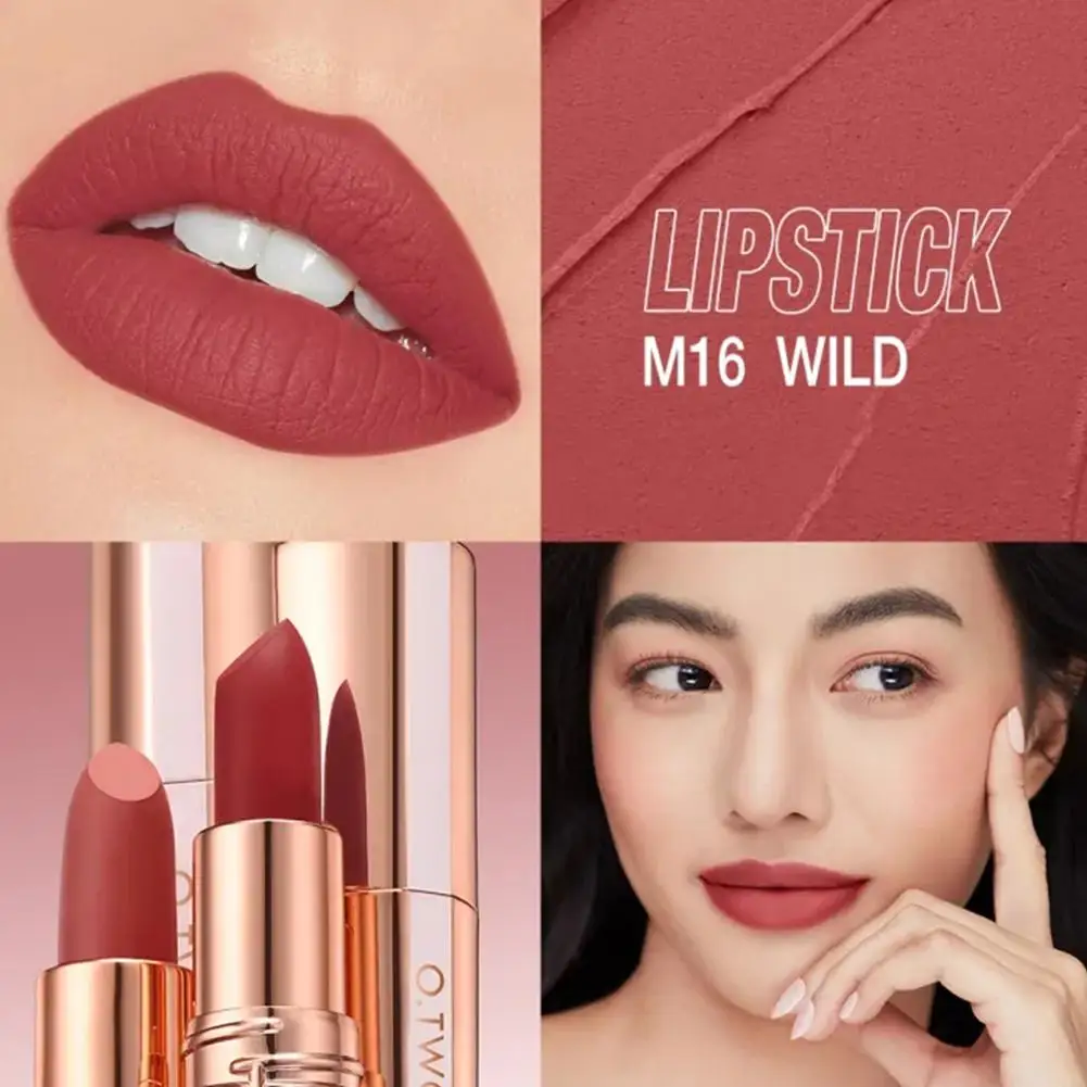 Lápiz labial mate, brillo de labios, maquillaje resistente al agua, terciopelo antiadherente, colores largos, tinte de labios, taza de labios, rojo mate, líquido de duración Sexy 8 St X0W4