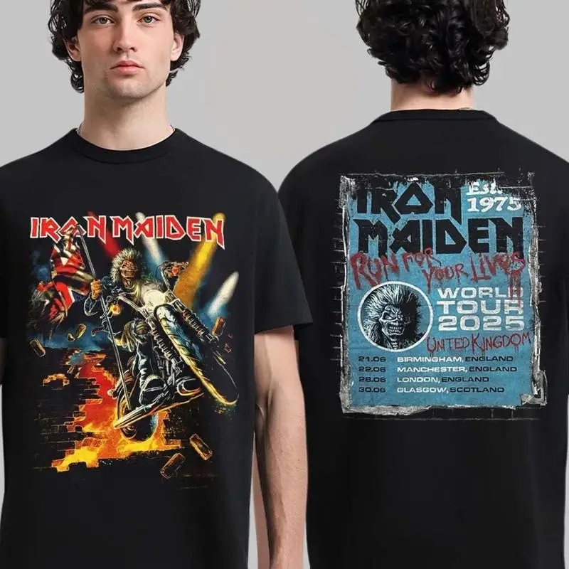

Run For Your Lives World Tour 2025 UK Event Tee Tour Dates Two Sided All S-4XL