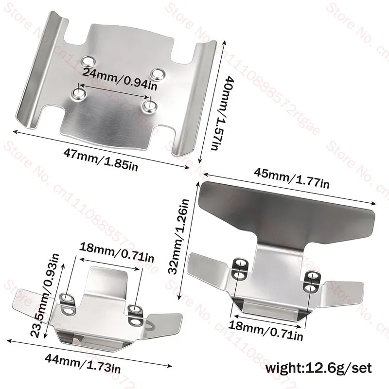 MJX 1/18 H18P Remote control car metal upgrade accessories stainless steel chassis protective armor kit lossless installation Rc