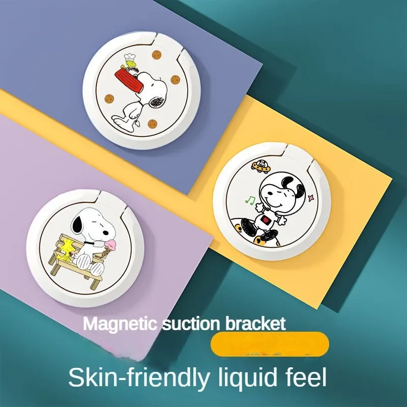 Snoopy Phone Stand Finger Ring Magnetic Bracket Cartoon Cute Women Girl Kawaii for IPhone Xiaomi Phone Accessories Finger Holder