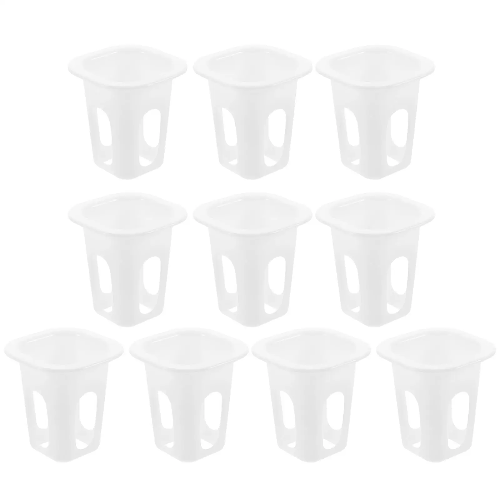 

50 Pcs Hydroponic Baskets Durable PP Plastic Wide Lip Healthy Roots Aeration Drainage White Perfect for Indoor Plants