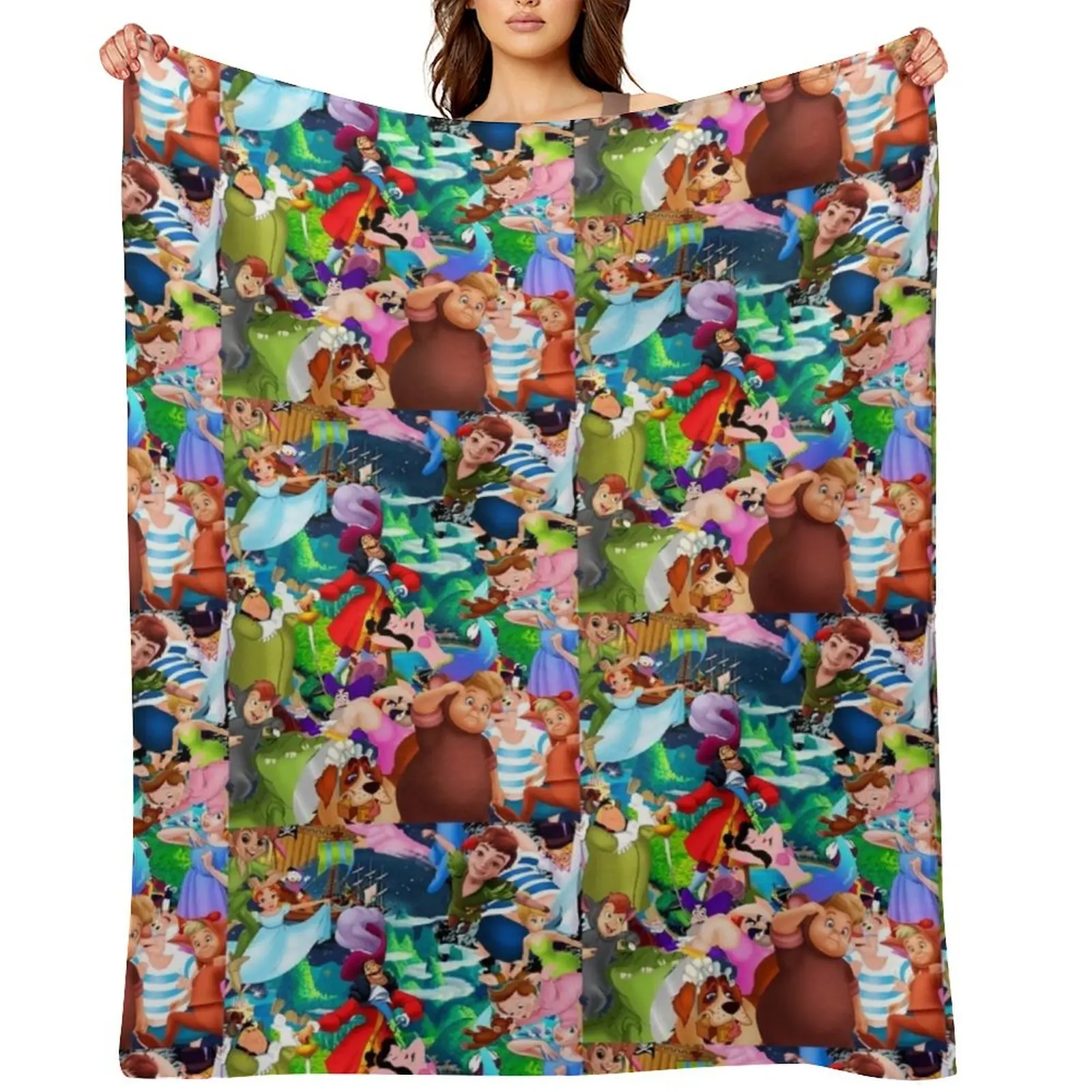 

Peter Pan Throw Blanket Soft Plush Plaid Bed Fashionable Picnic Weighted Blankets