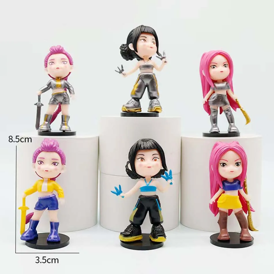 ฟิกเกอร์ Kpop Demon Hunters รุ่นฮิตปี 2025 ตุ๊กตาการ์ตูนรูมิ/มิรา/โซอี้ แอคชั่นฟิกเกอร์ PVC ของตกแต่งโต๊ะทำงาน ของเล่นสะสมสำหรับแฟนคลับ