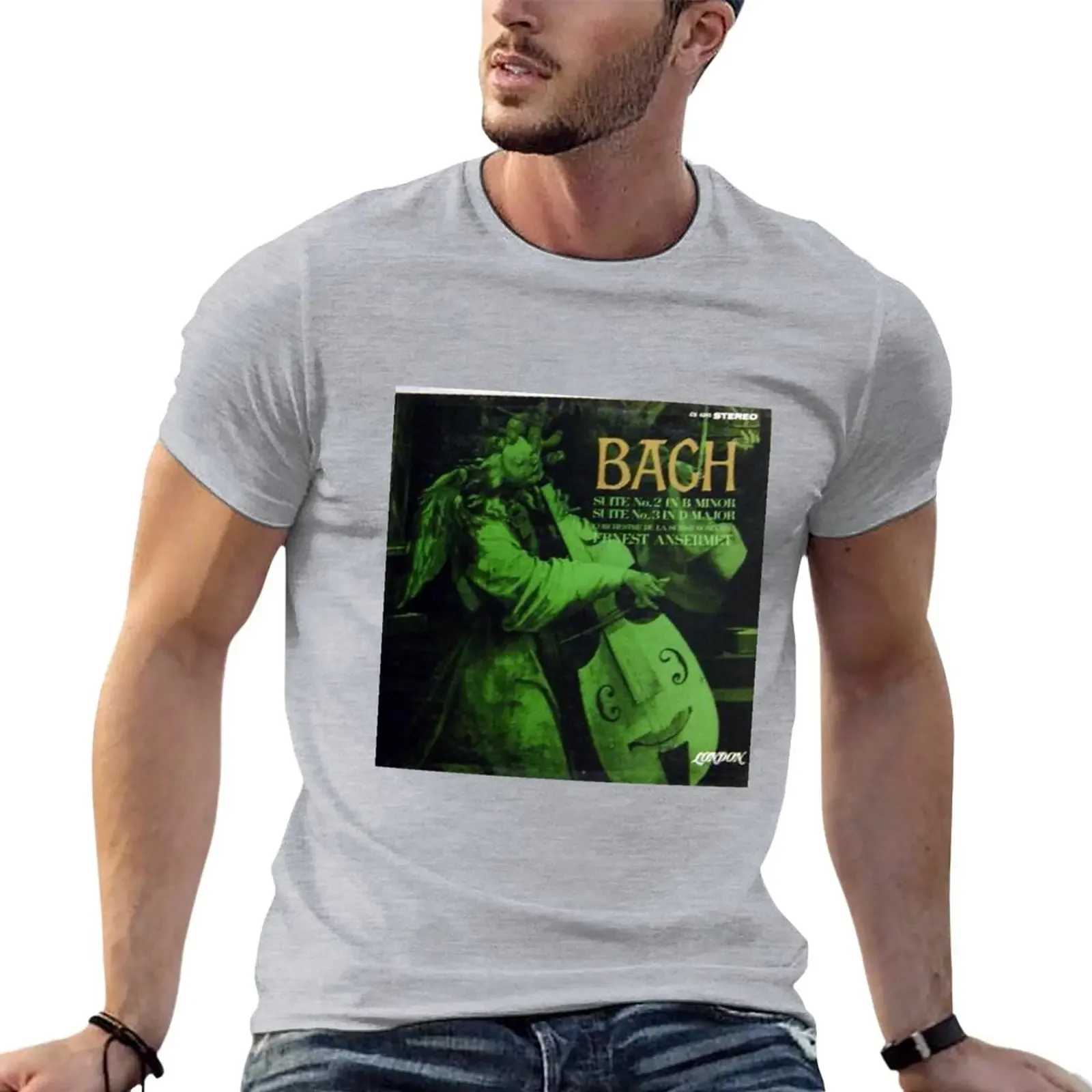 Bach, Cello, Green T-Shirt plus sizes boys whites oversizeds t shirt for men