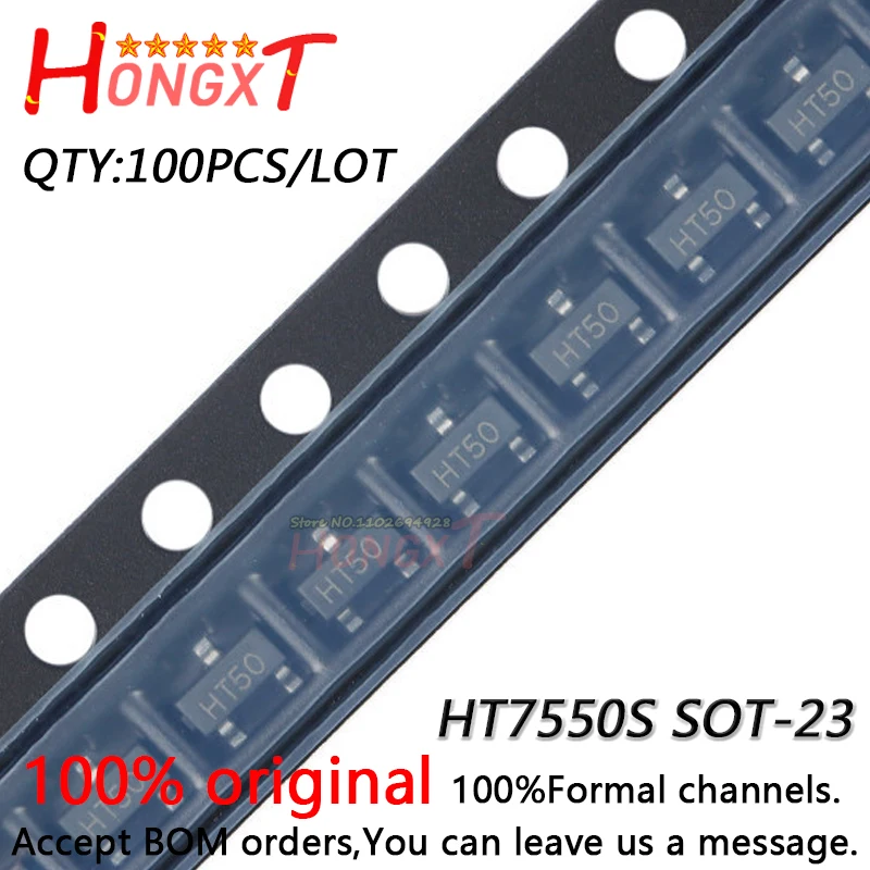 100PCS 100% NEW HT7550S SOT-23.Chipset