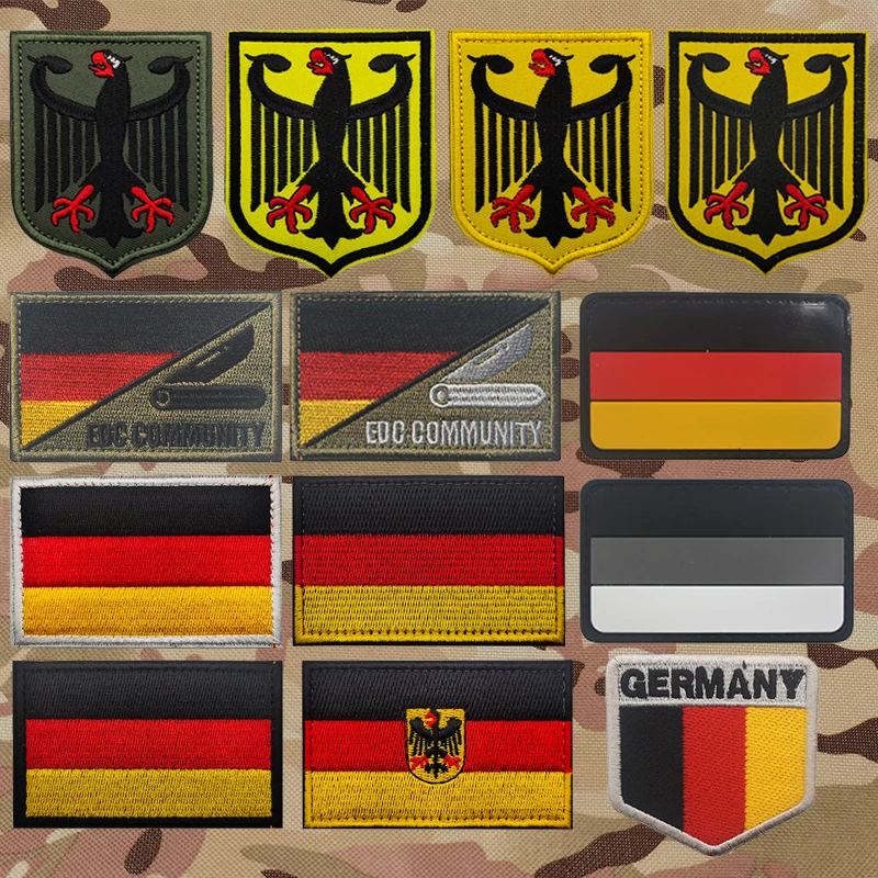 Republic of Germany Patch Germany Eagle Shield Applique Emblem Stickers On Clothing With Hook And Loop