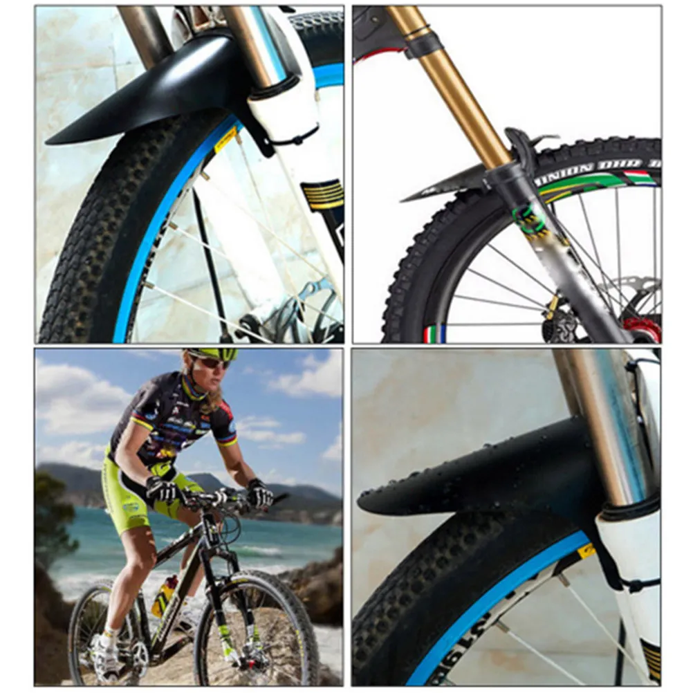 

2 комплекта защитных крыльев для велосипеда, передние брызговики для велосипеда, всепогодные, влагозащитные, легко устанавливаемые, черные