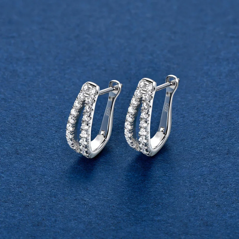 925 Sterling Silver Earrings for Women Small Hoop Huggie Cubic Zirconia Hypoallergenic Lightweight Hoops Earring Jewelry Gifts