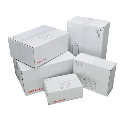 Large 14 Inch X 10 Inch X 5.5 Inch Mailing Box: Cardboard Shipping & Moving Packaging, White, No Closure view 8